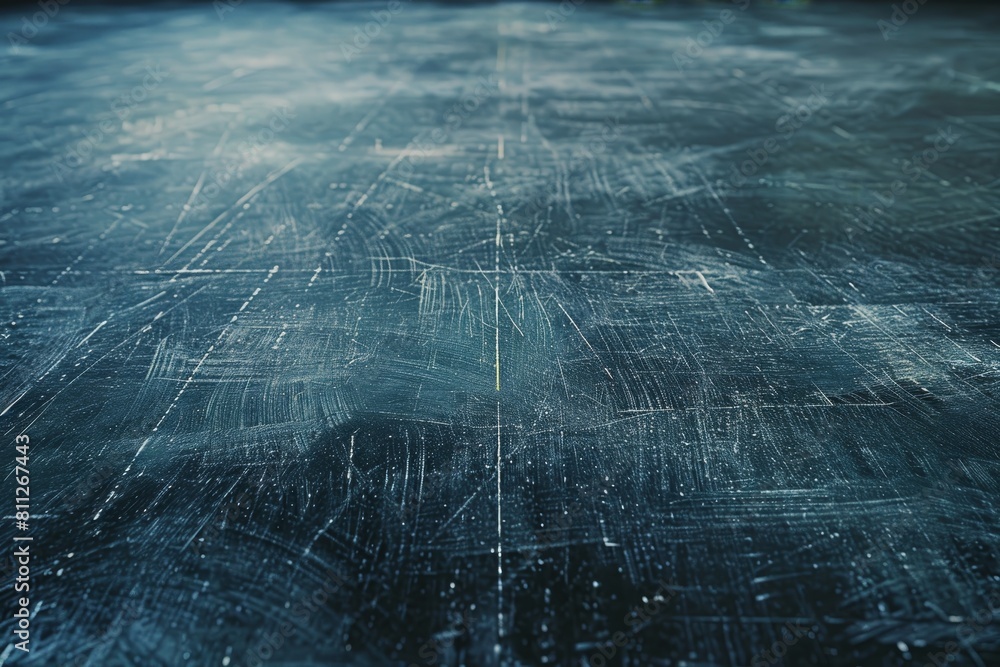Poster detailed close-up of a black surface featuring intricate white lines in a matte chalky texture resem