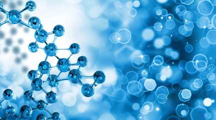 Abstract blue hexagon technology pattern with futuristic digital geometric design