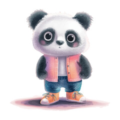 panda wearing shoes white background (16) © Finkha