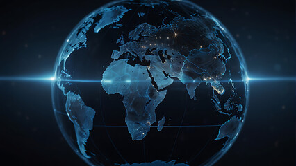 Fototapeta premium Global business network connected with digital technology