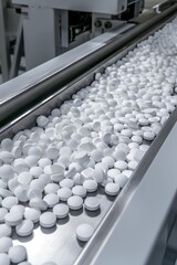 Robotic pharmaceutical line for vitamins, supplements, and medicine tablet production