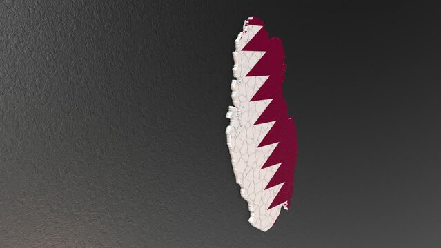 Qatar map 3d. 3d map of Qatar.