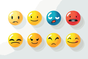 Fototapeta premium Client feedback vector illustration. Customer satisfaction scale emoji.