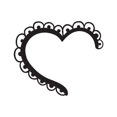 Heart SVG, Your Text Heart svg, Doodle Heart, Hand Drawn, Valentine Heart cut file Heart SVG Heart Bundle, Your Text Heart