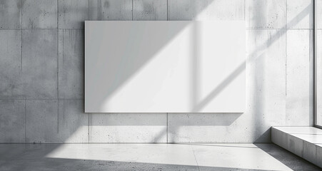 blank frame on clean white wall mockup, in the style of motion blur panorama, clean and sharp inking
