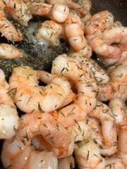 shrimps on the grill