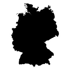 Germany map silhouette vector illustration