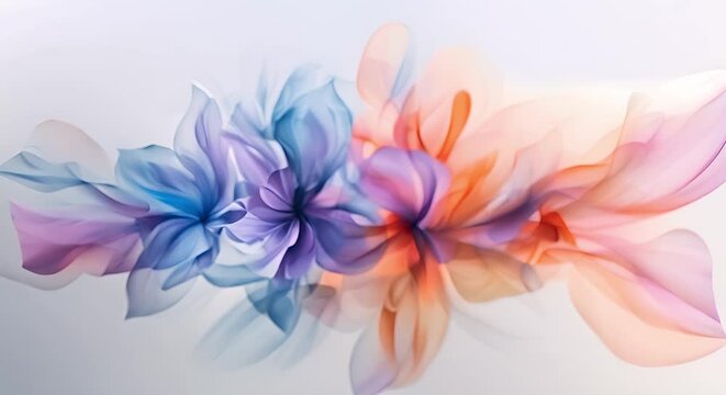 Watercolor painting of a bouquet with wilting petals in shades of pink, purple, and blue. Concept Bouquet, Watercolor Painting, Wilted Petals, Shades of Pink, Shades of Purple, Shades of Blue