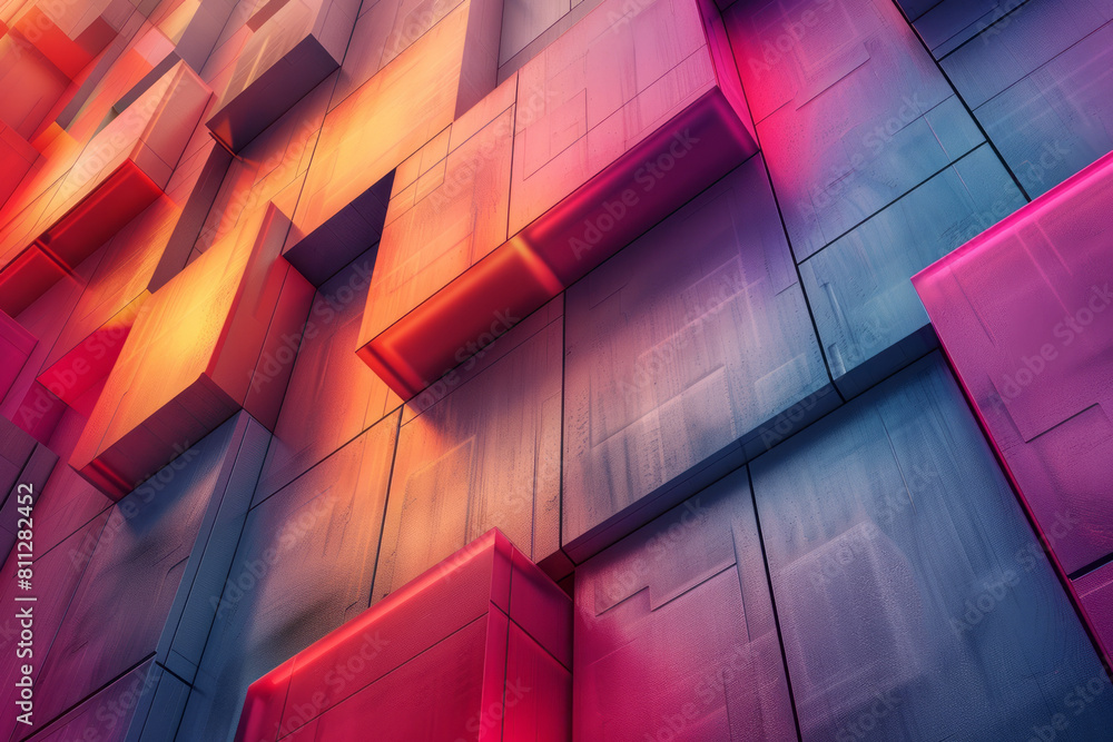 Aufkleber cover design for a tech industry report, with a gradient that reflects a sophisticated and technical
