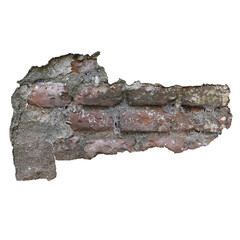 Exposed Bricks and peeling Plaster wall 