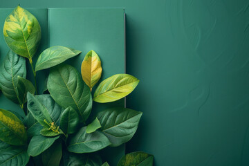 Brochure cover for a sustainability conference, with a vibrant green gradient conveying growth and renewal,