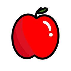 red apple illustration