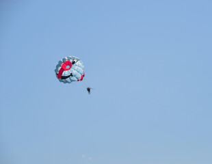 parachute in the sky