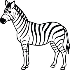 Zebra coloring pages. Zebra Animal outline. Animal line art