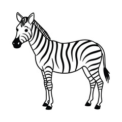Zebra coloring pages. Zebra Animal outline. Animal line art