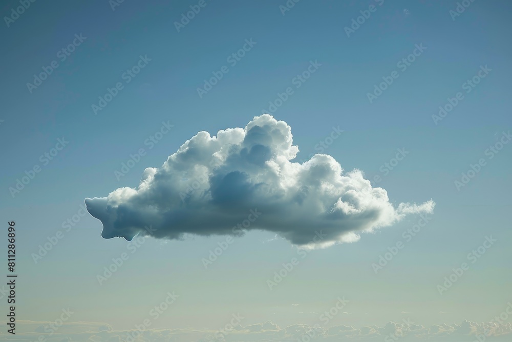 Poster a large cloud gracefully floats in the expansive sky, creating a captivating sight with its size and