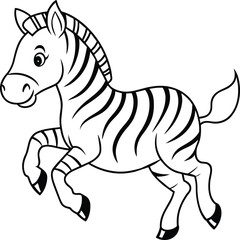 Zebra coloring pages. Zebra Animal outline. Animal line art