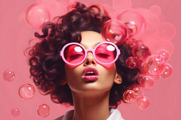 Retro Pink Bubblegum Glamour
