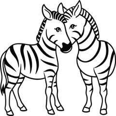 Zebra coloring pages. Zebra Animal outline. Animal line art