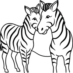 Zebra coloring pages. Zebra Animal outline. Animal line art