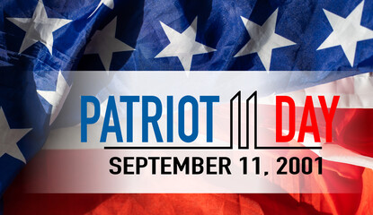Patriot Day. September 11. Template for background, banner, card, poster with text inscription. 