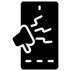 mobile ads solid icon