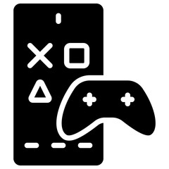 mobile games solid icon