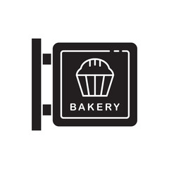 Bakery shop signboard icon design, isolated on white background, vector illustration