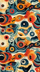 Fototapeta premium Vibrant Abstract Patterns Inspired by Cultural Motifs from Around the World