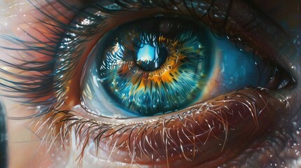 close up of an eye realistic