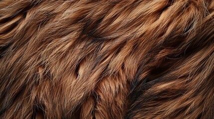 Fototapeta premium close up of a brown fur texture, The Lush Tapestry of Animal Fur. Generative AI