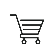 Black Shopping Icon Isolated on White Background