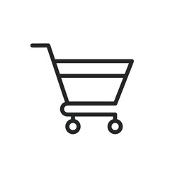 Black Shopping Icon Isolated on White Background