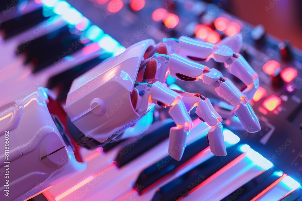 Poster detailed view of a keyboard with numerous keys, showcasing intricate design and functionality, a rob