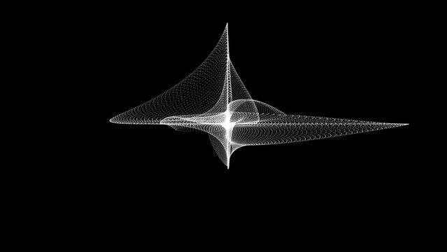 Puffed: Particle topographic abstract wave landscape  animation dot