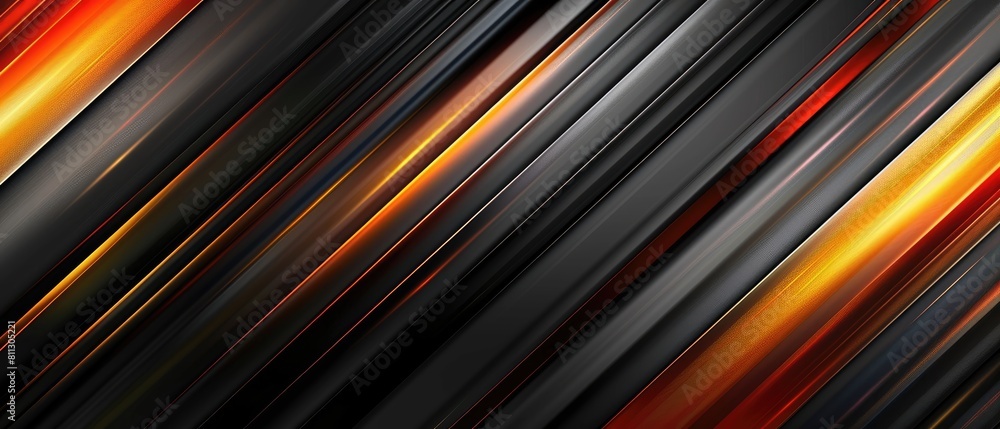 Aufkleber golden and black abstract modern background with diagonal lines or stripes and a 3d effect. metallic