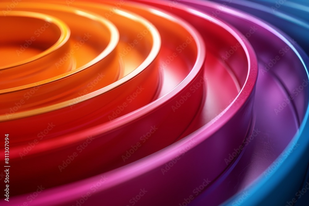 Poster these vibrant concentric circles create a mesmerizing gradient of colors, showcasing a harmonious tr