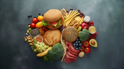 Vegan diet food isolated 