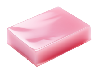 pink soap isolated on transparent background