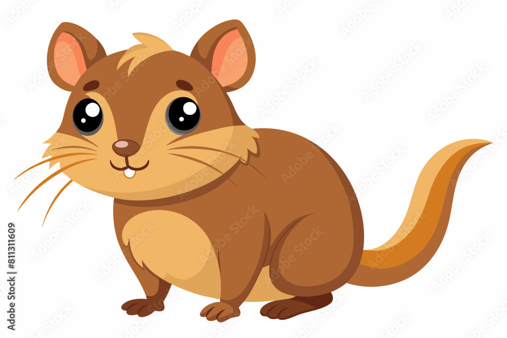 Wall mural gerbil cartoon vector illustration