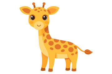 giraffe cartoon vector illustration