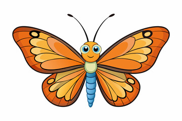 butterfly cartoon vector illustration