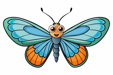  butterfly cartoon vector illustration