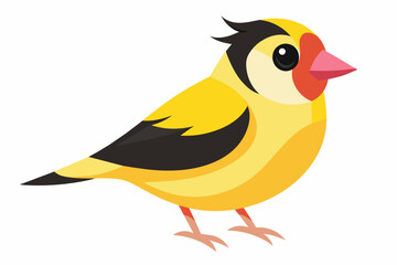 goldfinch cartoon vector illustration