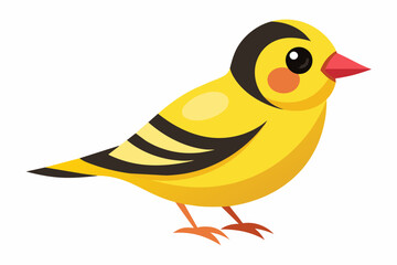 goldfinch cartoon vector illustration