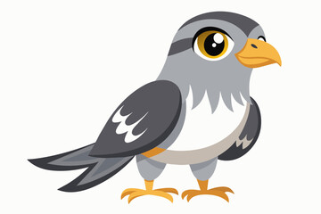 goshawk cartoon vector illustration