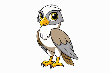 goshawk cartoon vector illustration