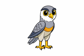 goshawk cartoon vector illustration