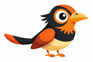 grosbeak bird cartoon vector illustration