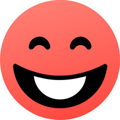 Cute Smile Multi Color Icon, Colorful Illustration